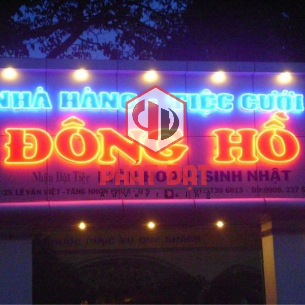 Quy trình làm chữ nhôm nổi có đèn LED 