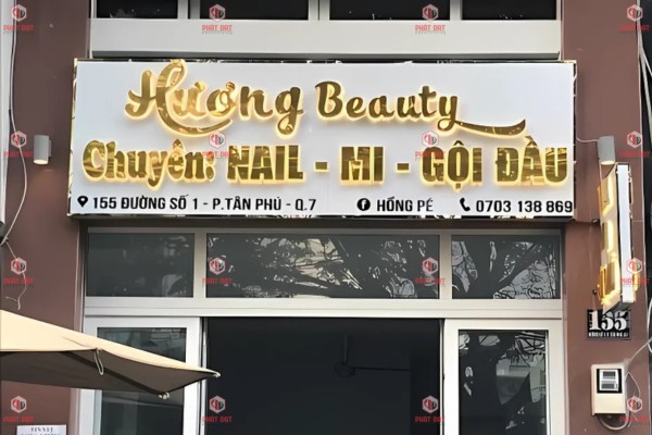 Làm biển hiệu quảng cáo giá rẻ quận 2 chữ Inox