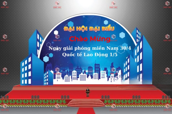 Top mẫu làm backdrop 30/4 1/5 giá rẻ hot nhất 2025